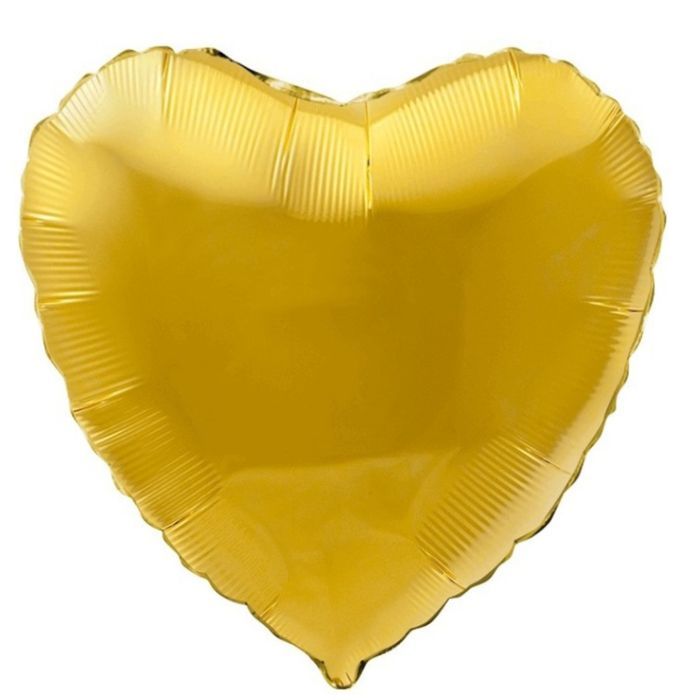 картинка Фольгированный шар "Сердце золотое" от магазина ЦВЕТТОРГ