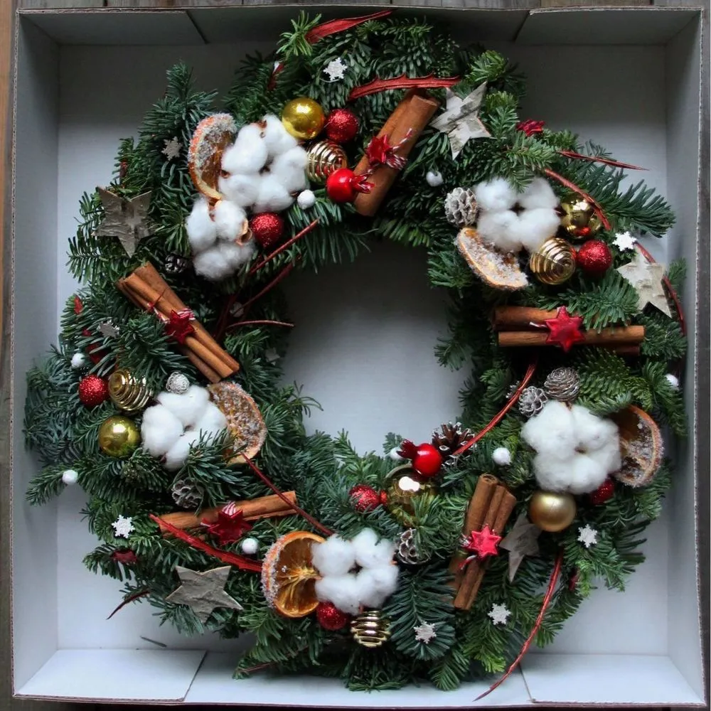 Новогодние и рождественские венки на дверь - купить в интернет-магазине gkhyarovoe.ru